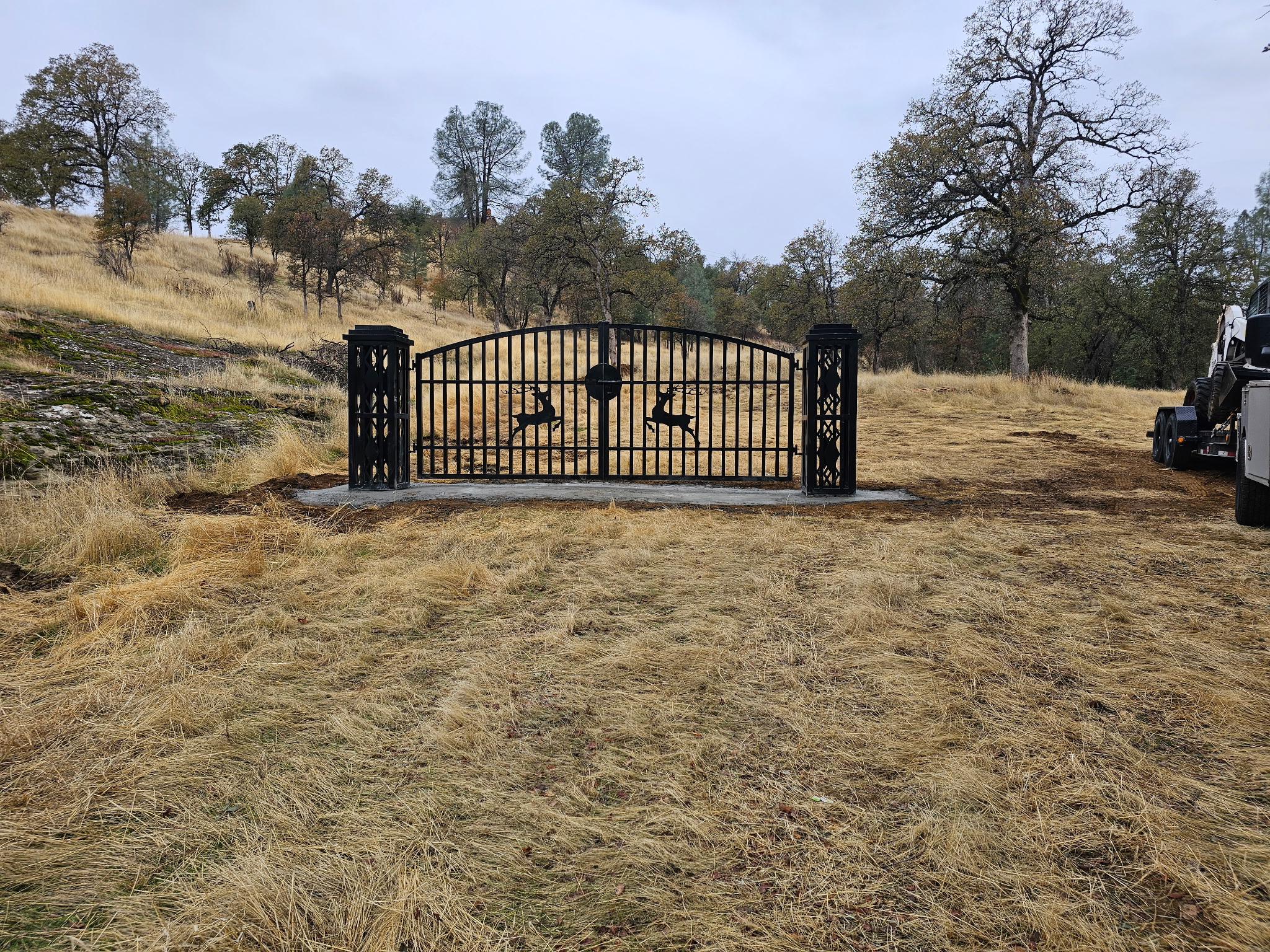 Custom Deer Silhouette Property Gate