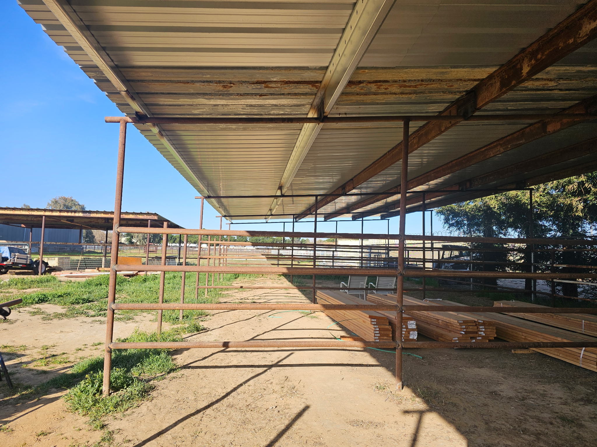 Large Metal Awning Structure